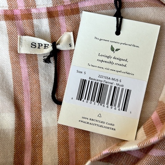 NWT Spell Basecamp Flannel in Musk size small - Picture 11 of 15